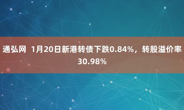 通弘网  1月20日新港转债下跌0.84%，转股溢价率30.98%
